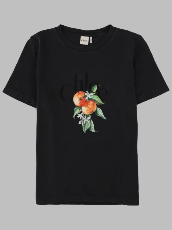 T-SHIRT CON LOGO IN JERSEY DI COTONE made by Chloe