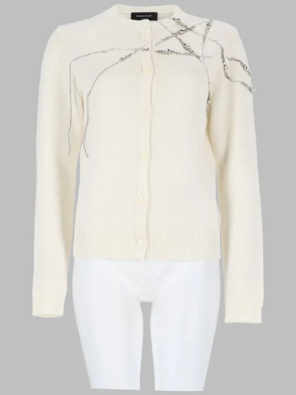 CARDIGAN CON RICAMO STRASS made by Fabiana Filippi