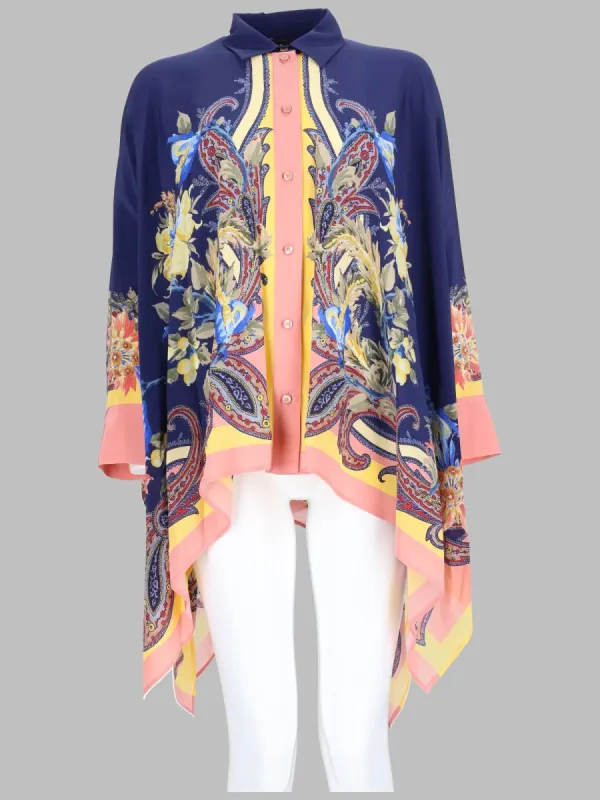 CAMICIA ASIMMETRICA CON STAMPA PAISLEY made by Etro