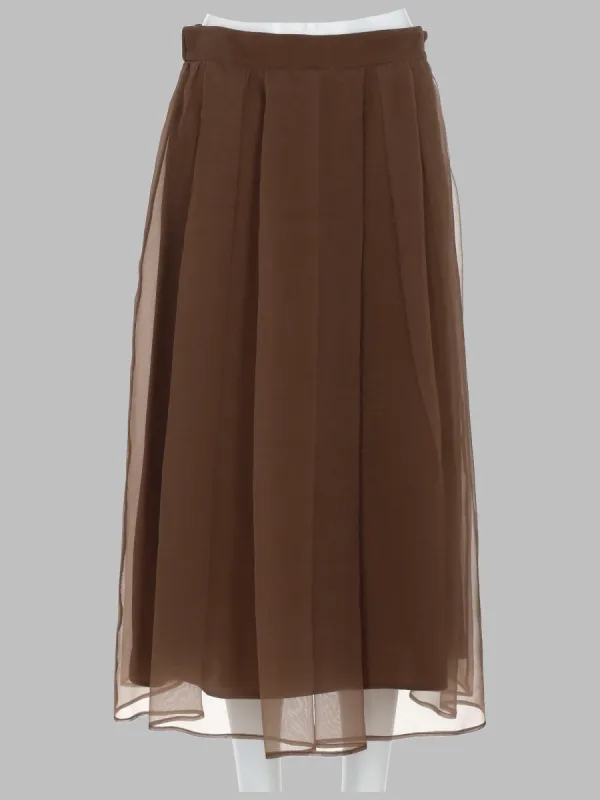 GONNA IN ORGANZA DI SETA made by Brunello Cucinelli