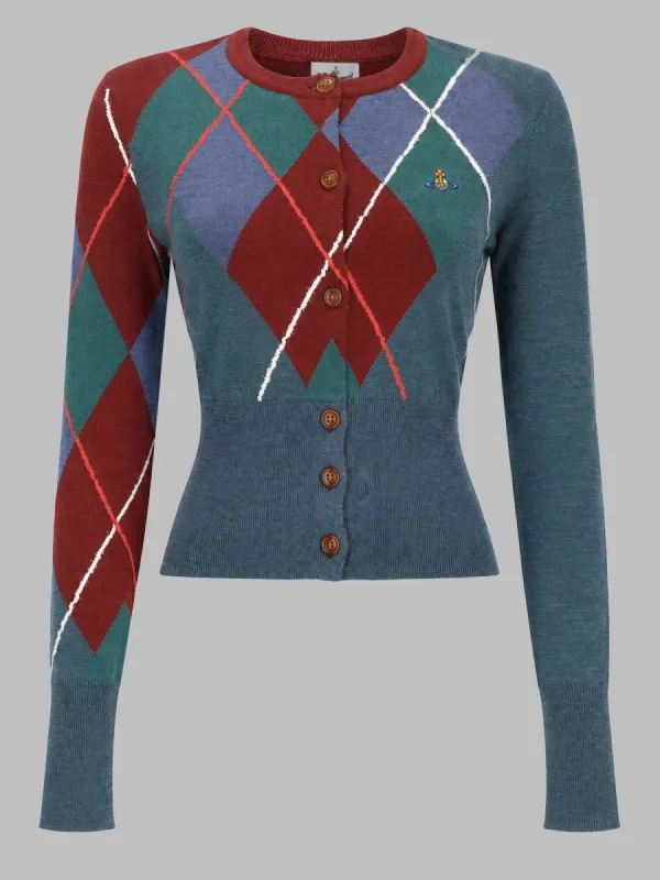 CARDIGAN "ARGYLE" CROPPED made by Vivienne Westwood