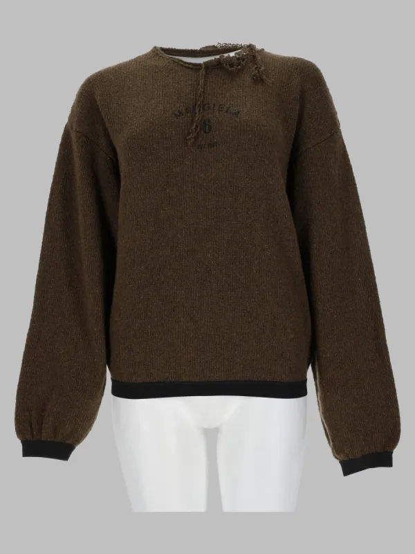 maglia con dettagli sfrangiati made by Maison Margiela