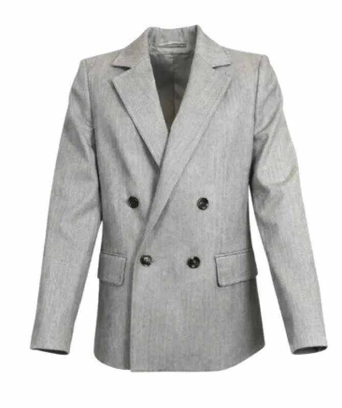 MAX MARA LIGHT GREY VIRGIN WOOL JACKET made by MaxMara