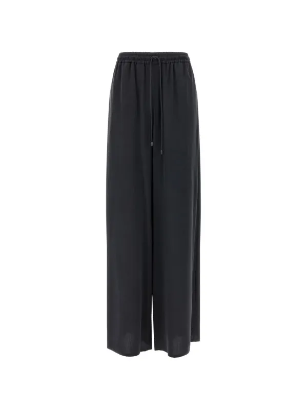 MAX MARA NAVY VIRGIN WOOL TROUSERS made by MaxMara