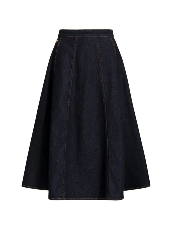 ALBERTA FERRETTI BLACK SILK SKIRT made by Lord & Taylor