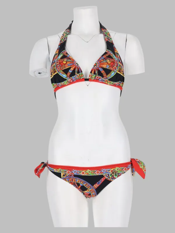 Bikini a triangolo con stampa made by Dolce & Gabanna