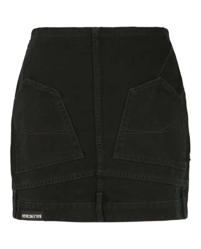 Upside Down Denim Mini Skirt made by Balenciaga