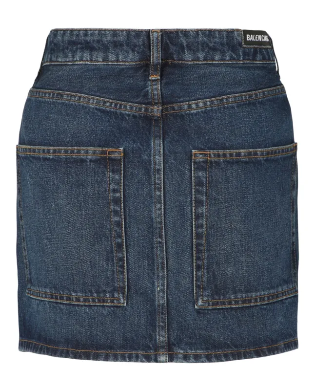 Low Rise Denim Mini Skirt made by Balenciaga