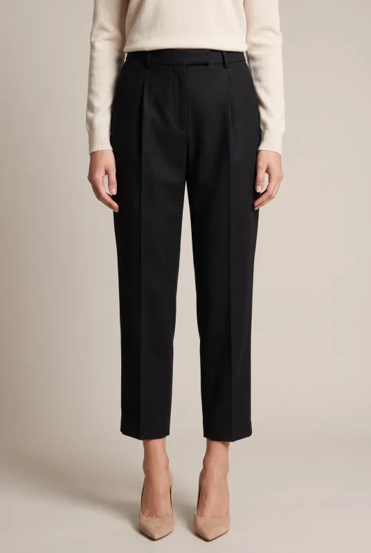 BRUNELLO CUCINELLI WOMEN'S BLUE WOOL BLEND TROUSERS made by Brunello Cucinelli
