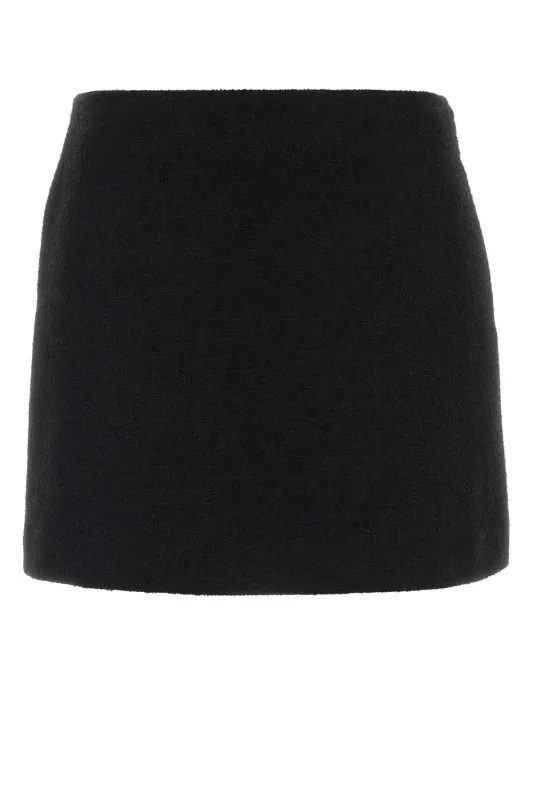 BLACK WOOL BLEND MINI SKIRT made by Fendi