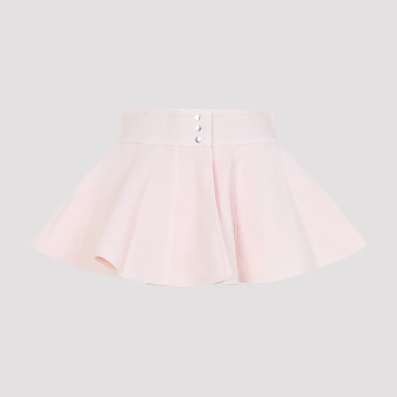 Alaïa Peplum Belt Tinted Denim Skirt made by Alaia