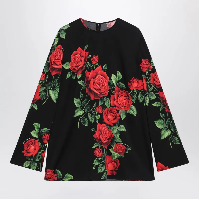 SILK BLOUSE WITH FLORAL PRINT made by Dolce & Gabanna