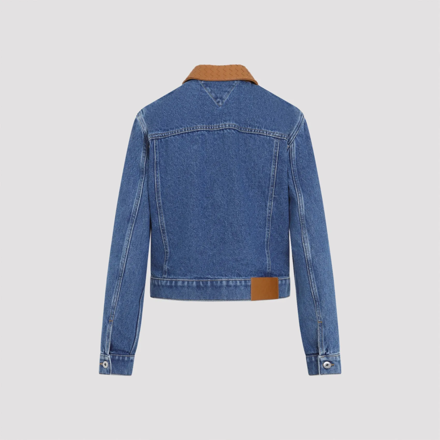 MID BLUE DENIM INTRECCIATO COLLAR JACKET sold by Lord & Taylor product image thumbnail 3