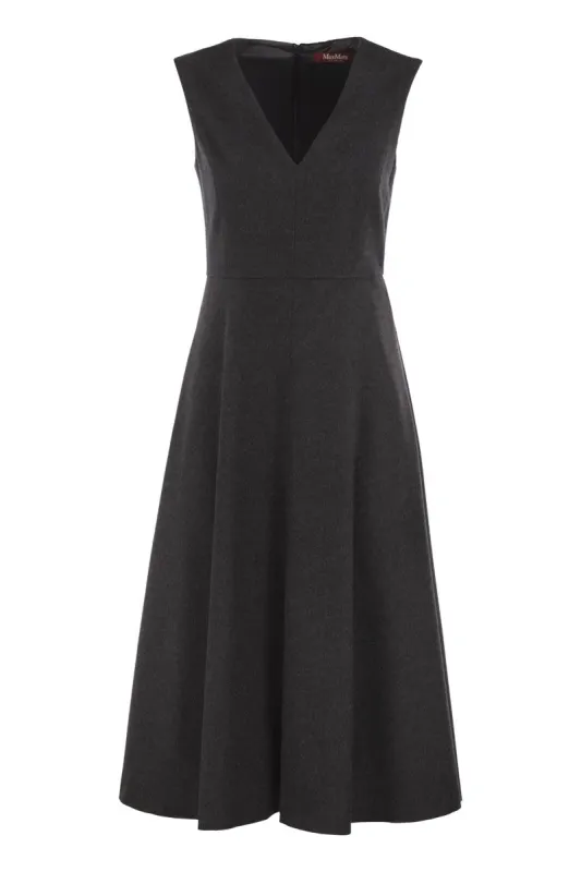 MSTCURVA - SLEEVELESS VIRGIN WOOL LONG DRESS made by MaxMara