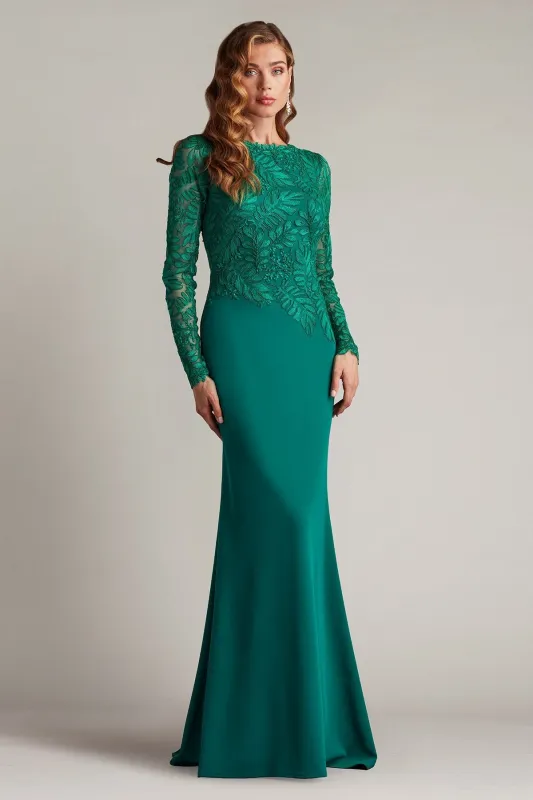 Caliste Embroidered Crepe Gown made by Tadashi Shoji