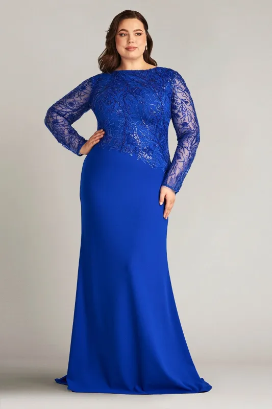 Ren Bead Embroidered Crepe Gown - PLUS SIZE made by Tadashi Shoji