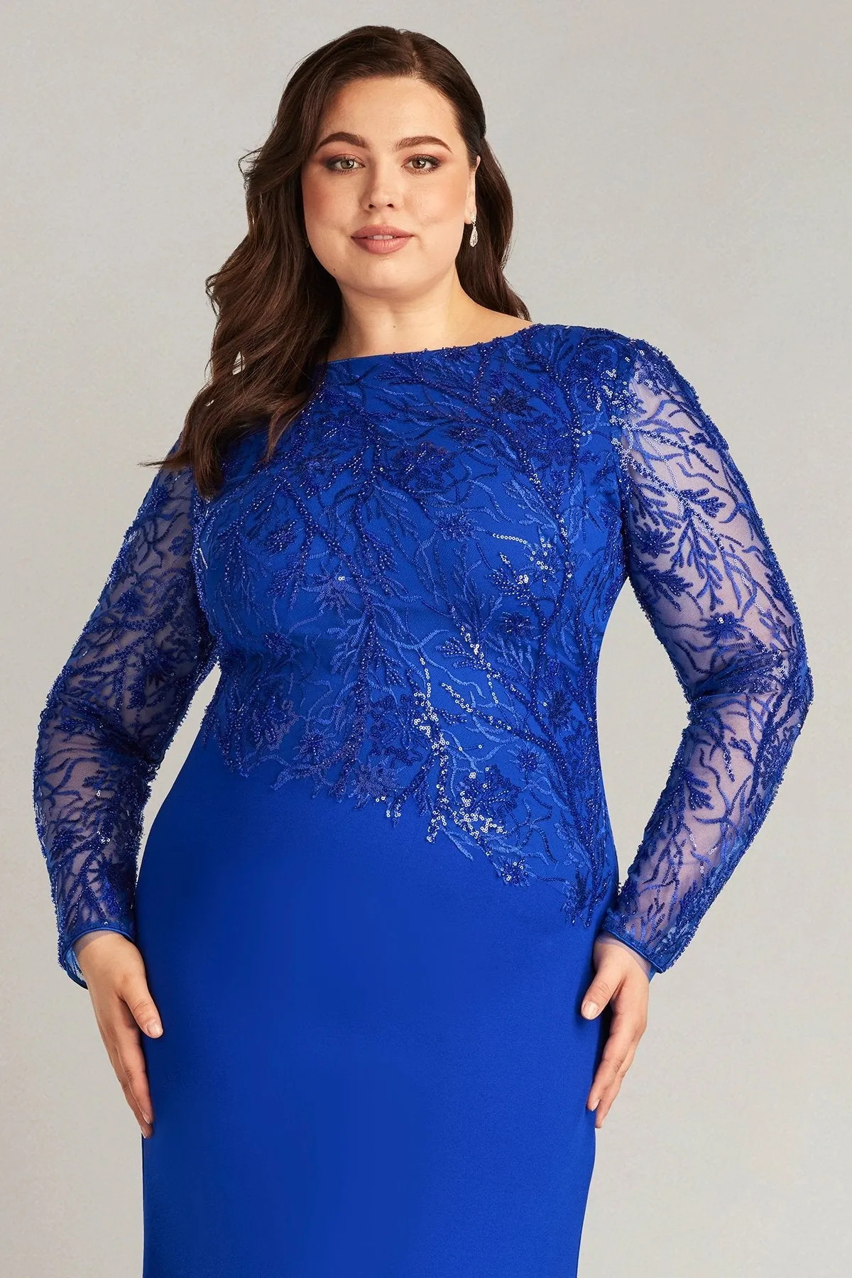 Ren Bead Embroidered Crepe Gown - PLUS SIZE sold by Lord & Taylor product image thumbnail 5