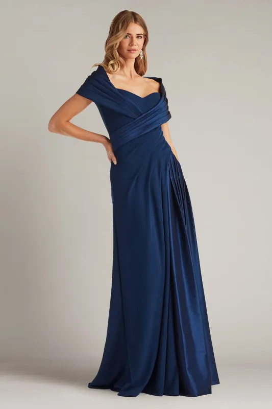 Milica Draped Portrait Collar Gown made by Tadashi Shoji