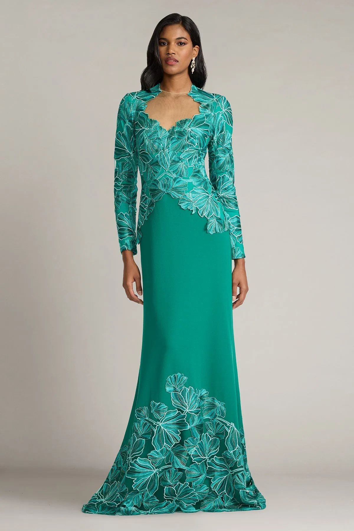 Mireille Embroidered Tulle Gown sold by Lord & Taylor product image thumbnail 4
