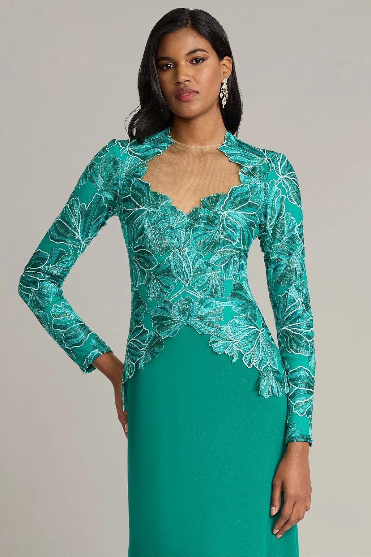 Mireille Embroidered Tulle Gown sold by Lord & Taylor product image thumbnail 5