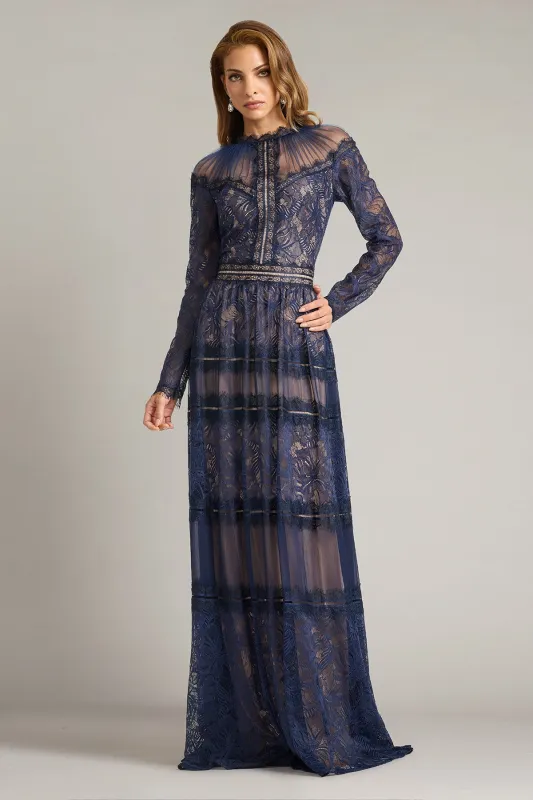 Debore Orchid Lace Gown made by Tadashi Shoji