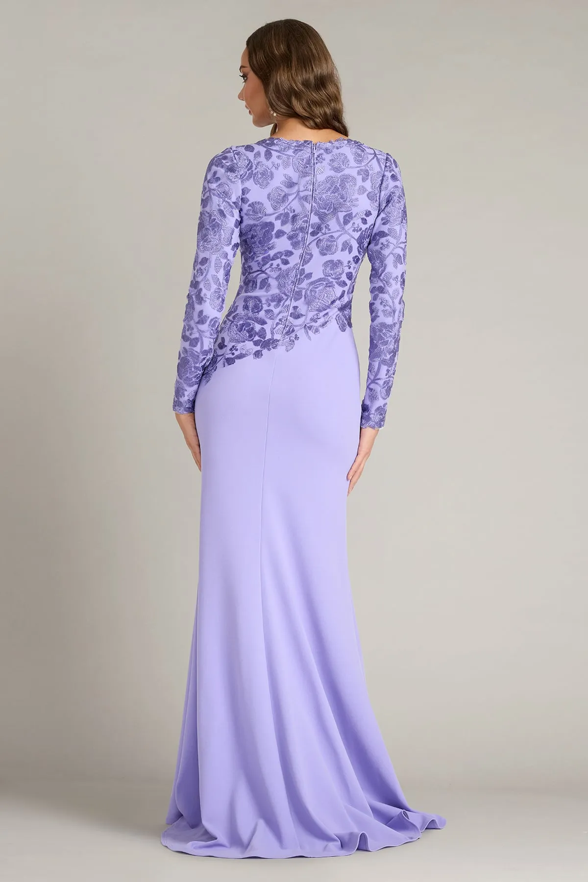 Kisha Embroidered Crepe Gown sold by Lord & Taylor product image thumbnail 3