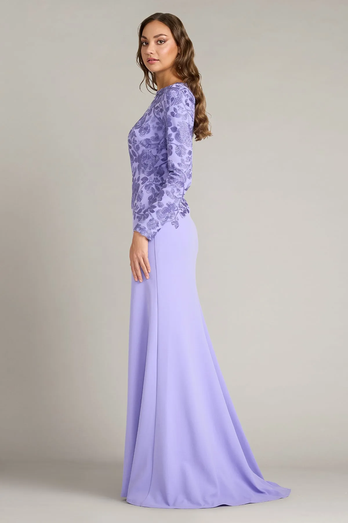 Kisha Embroidered Crepe Gown sold by Lord & Taylor product image thumbnail 4