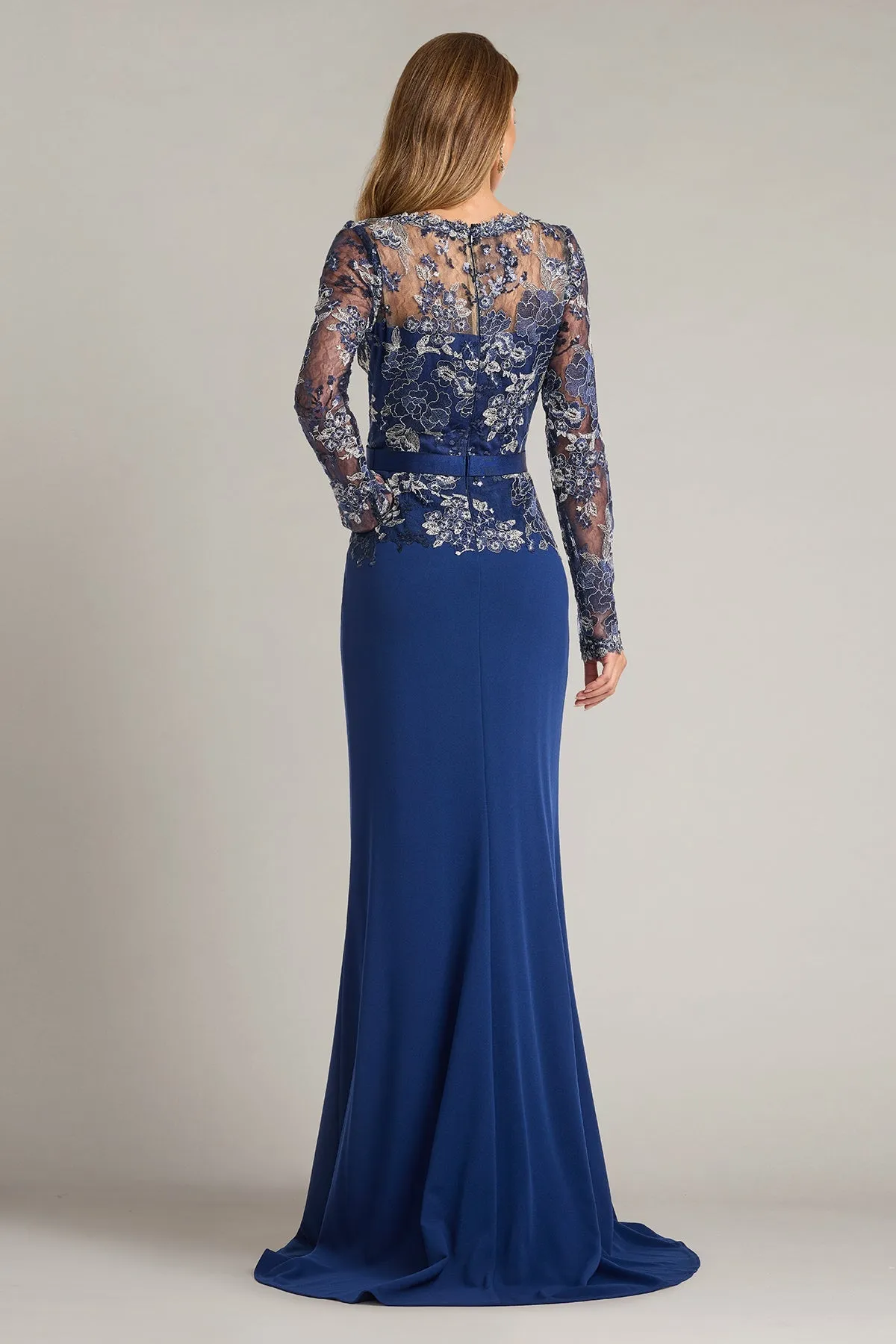 Beacon Belted Embroidered Illusion Gown sold by Lord & Taylor product image thumbnail 2