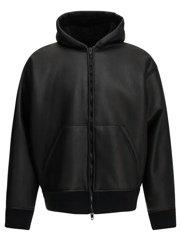 Hooded shearling jacket made by Balenciaga