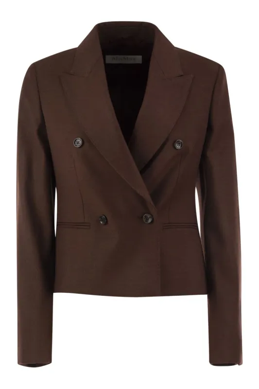 MXSANGIZIA - DOUBLE-BREASTED PURE VIRGIN WOOL BLAZER made by MaxMara