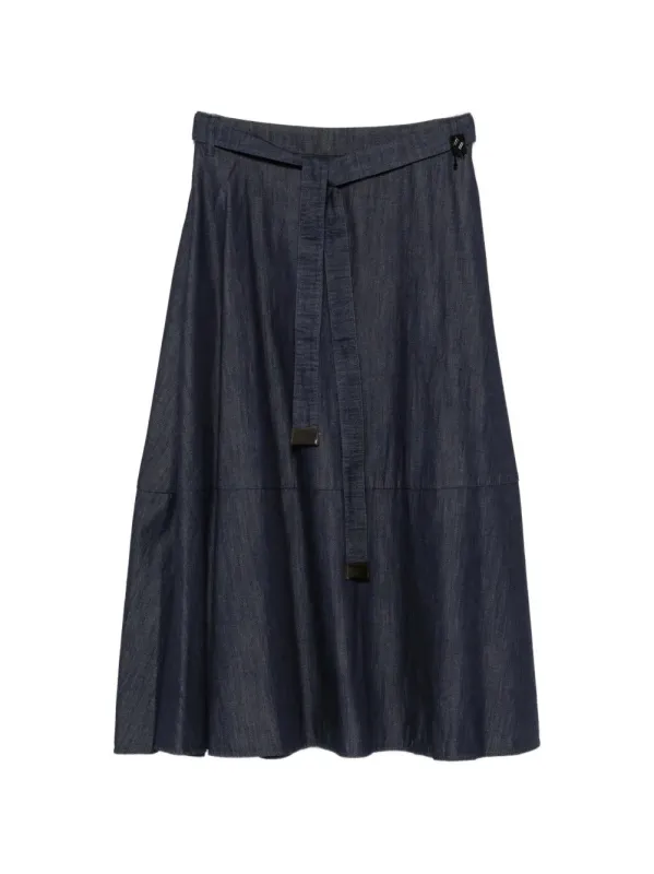 NINFE FLARED SKIRT IN COTTON DENIM made by MaxMara