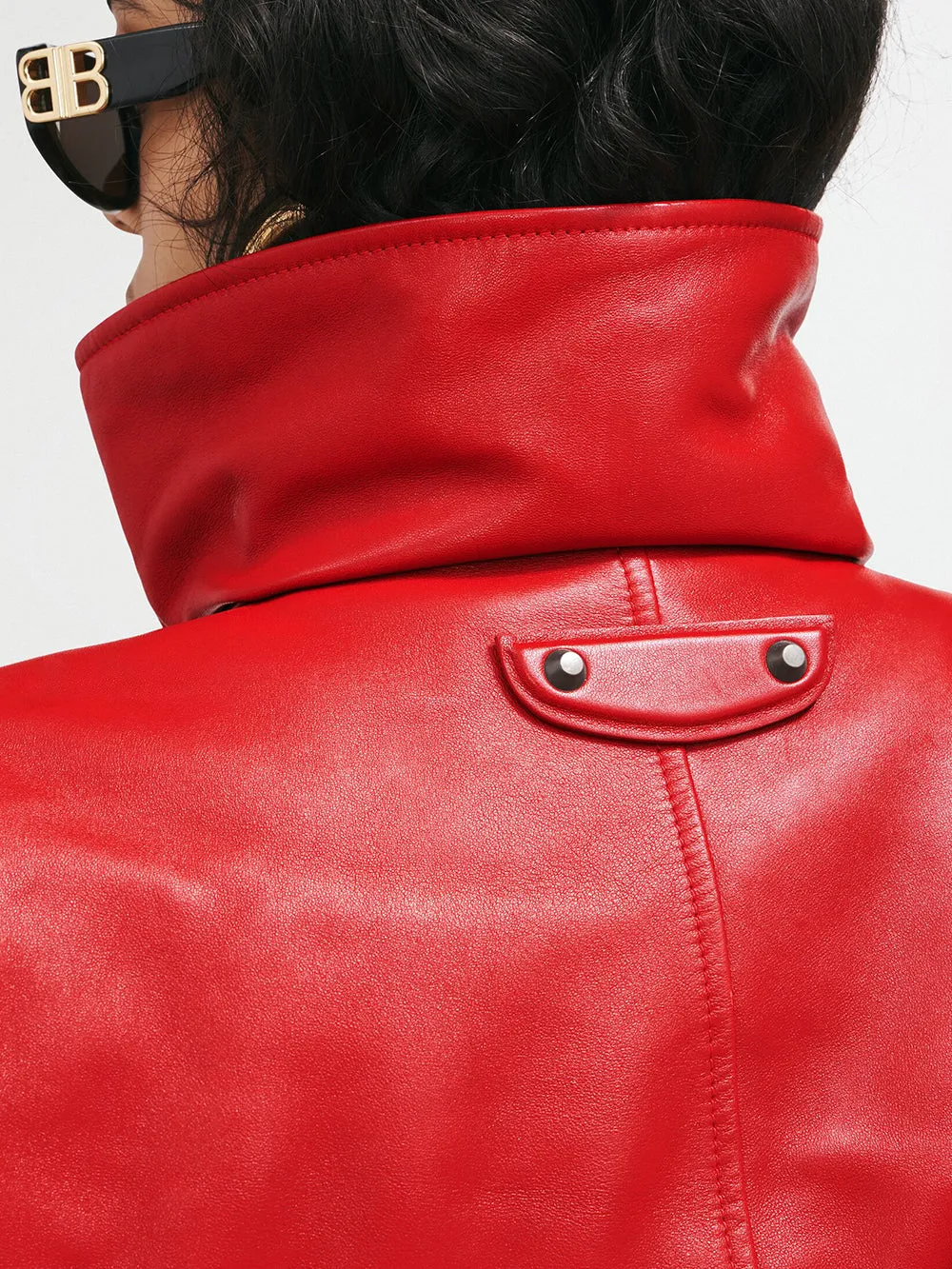 WOMEN`S ROUNDED RED BOMBER JACKET sold by Lord & Taylor product image thumbnail 4