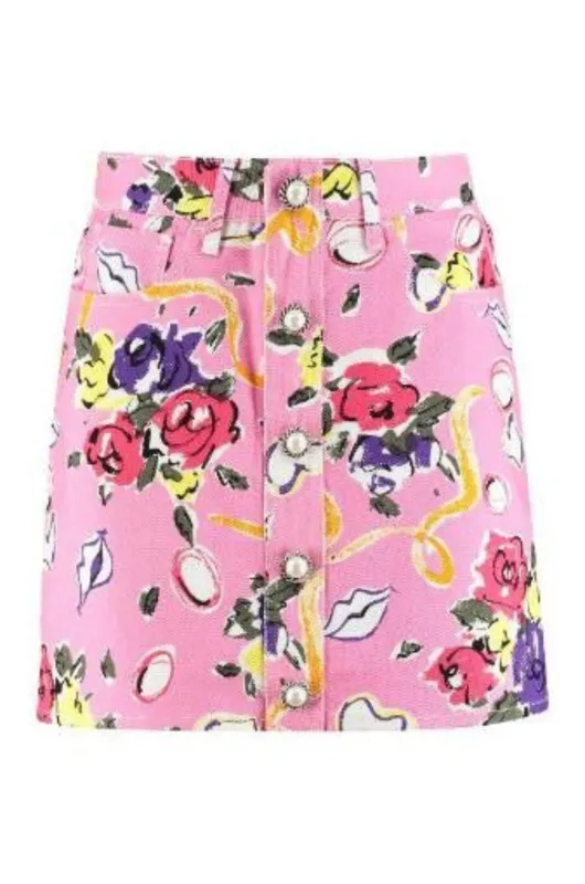 Alessandra Rich Women's Bouclé Knit Mini Skirt in Pink made by Alessandra Rich