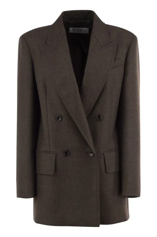 CHOCOLATE WOOL PULVINO BLAZER made by MaxMara