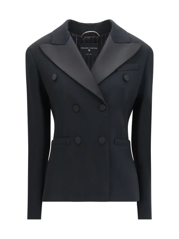 DOUBLE-BREASTED TUXEDO JACKET made by Ermanno Scervino
