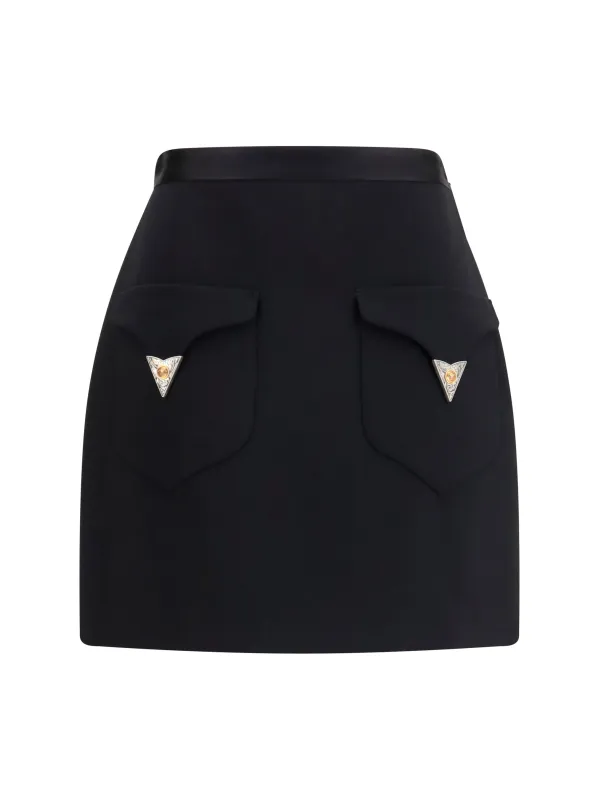 WOOL MINI SKIRT made by Versace