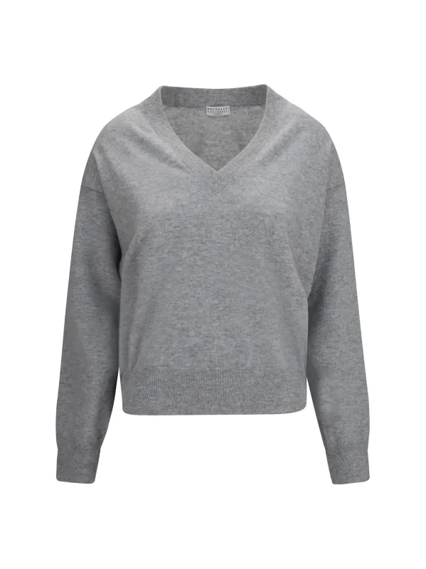 V-NECK CASHMERE SWEATER made by Brunello Cucinelli