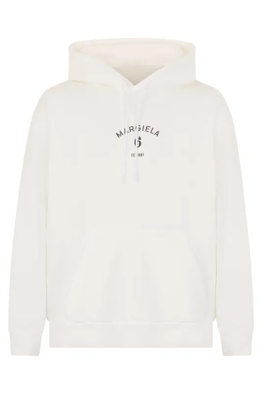 Hoodie with printed logo made by Maison Margiela