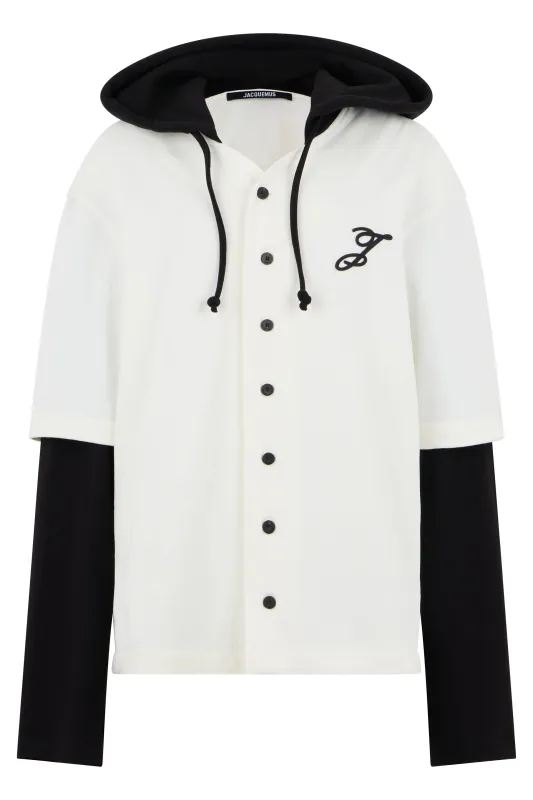 Hooded sweatshirt Letro button made by Jacquemus