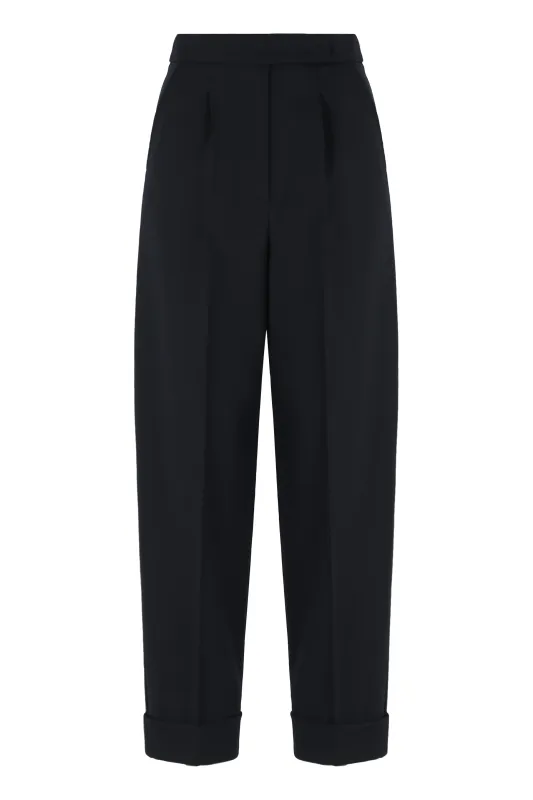 High-waisted wool pants made by MaxMara