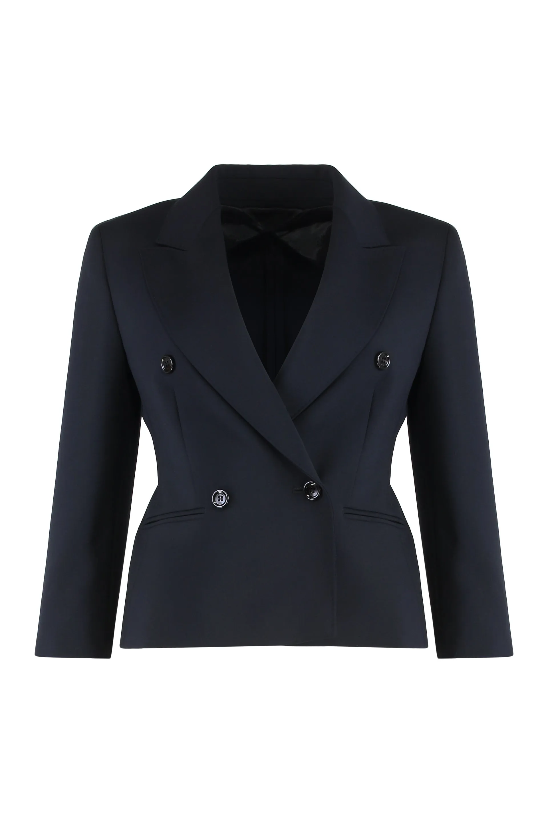 Crop blazer in wool fabric sold by Lord & Taylor