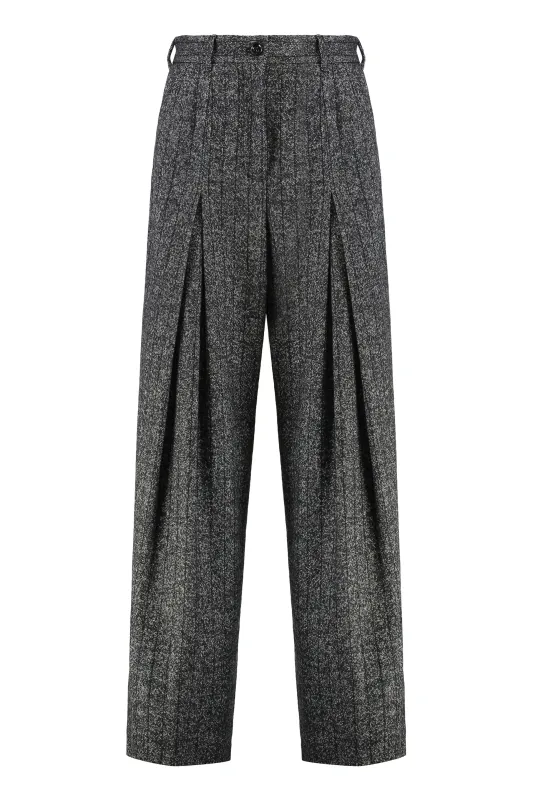 Wool wide-leg trousers made by Dolce & Gabanna