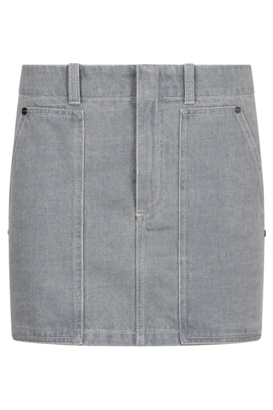 Denim mini skirt made by Fendi