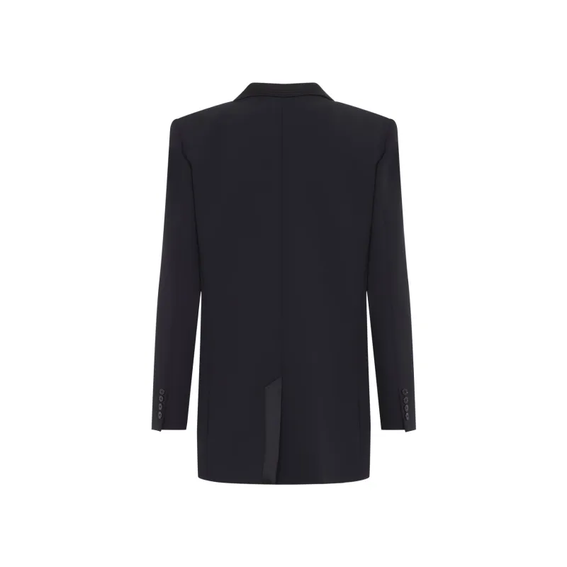 BLACK SATIN COLLAR JACKET made by Elisabetta Franchi