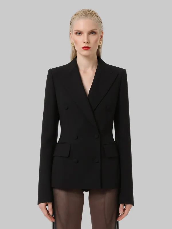 DOUBLE-BREASTED WOOL CREPE JACKET made by Dolce & Gabanna