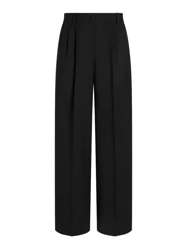 BLACK WOOL TAILORED PANTS made by Dolce & Gabanna