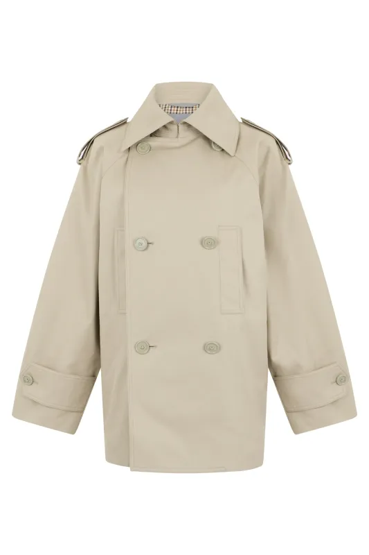 double-breasted trench made by Balenciaga