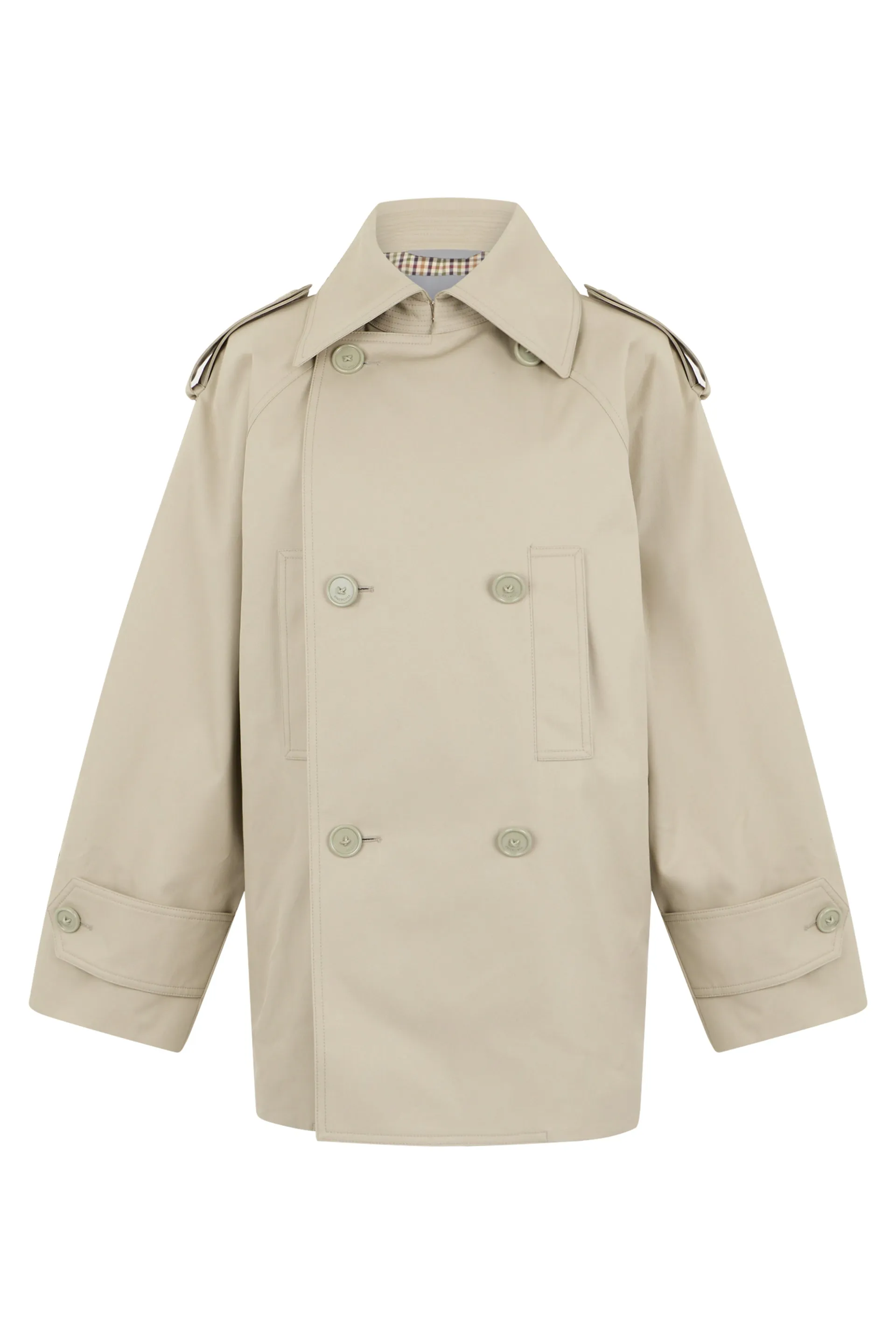 double-breasted trench sold by Lord & Taylor