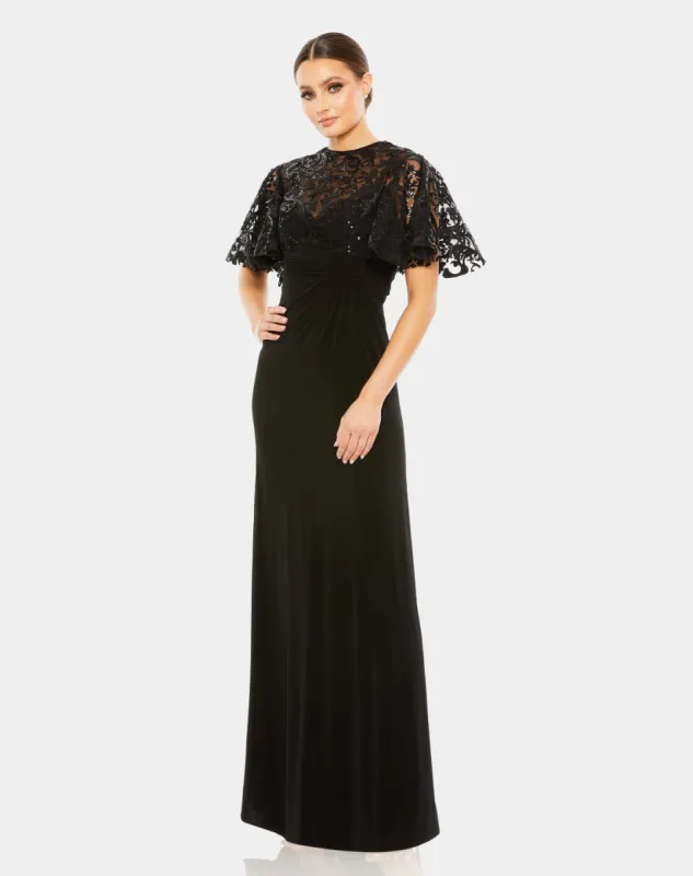 Embellished Butterfly Sleeve Gown sold by Lord & Taylor
