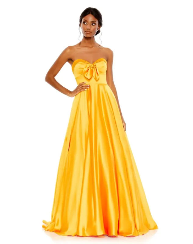 Bow Sweetheart Strapless  A Line Gown sold by Lord & Taylor